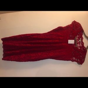 Red Lace bodycon dress
